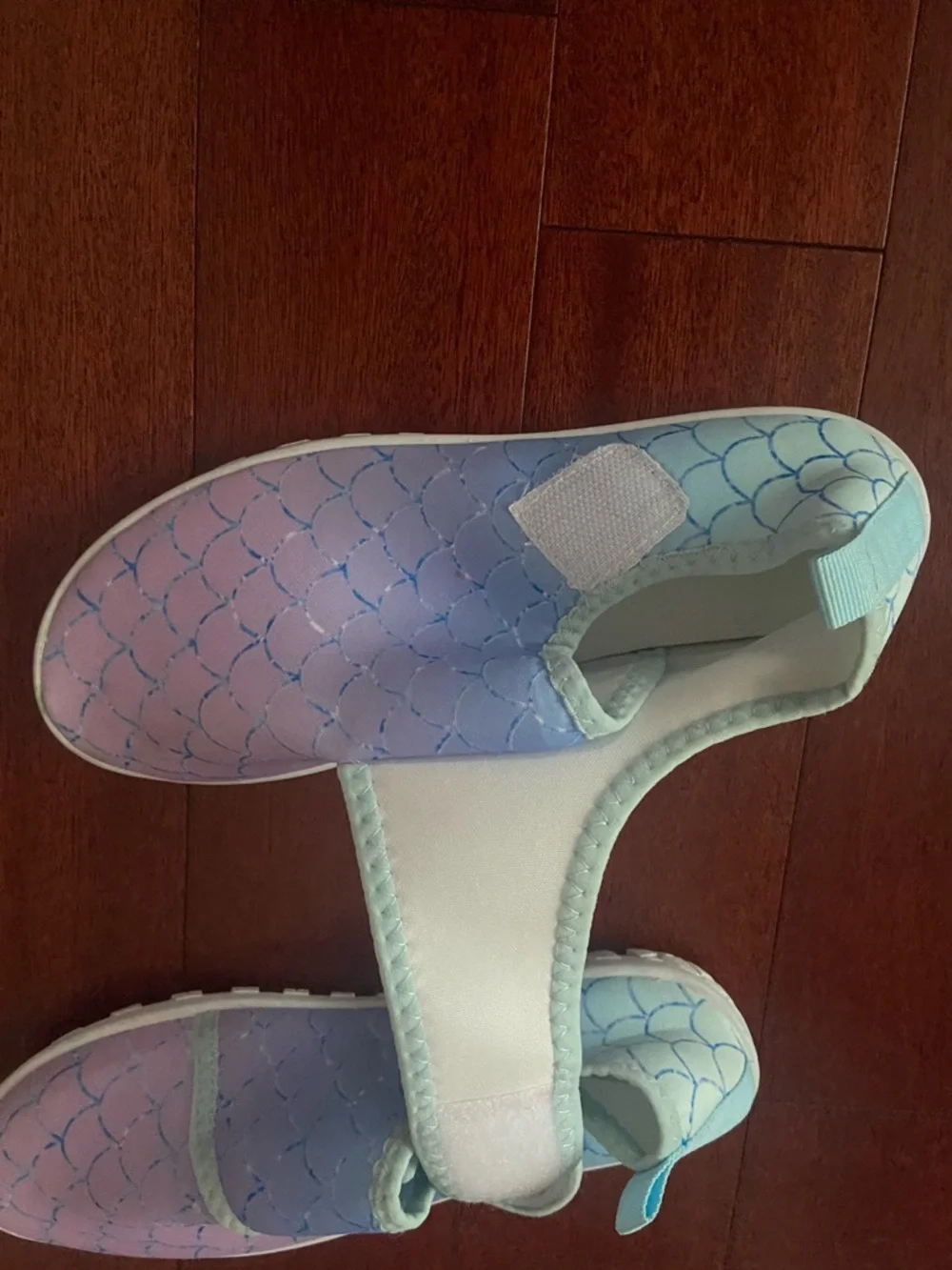 Kids Mermaid Scale Slip-On Water Shoes - Lavender blue